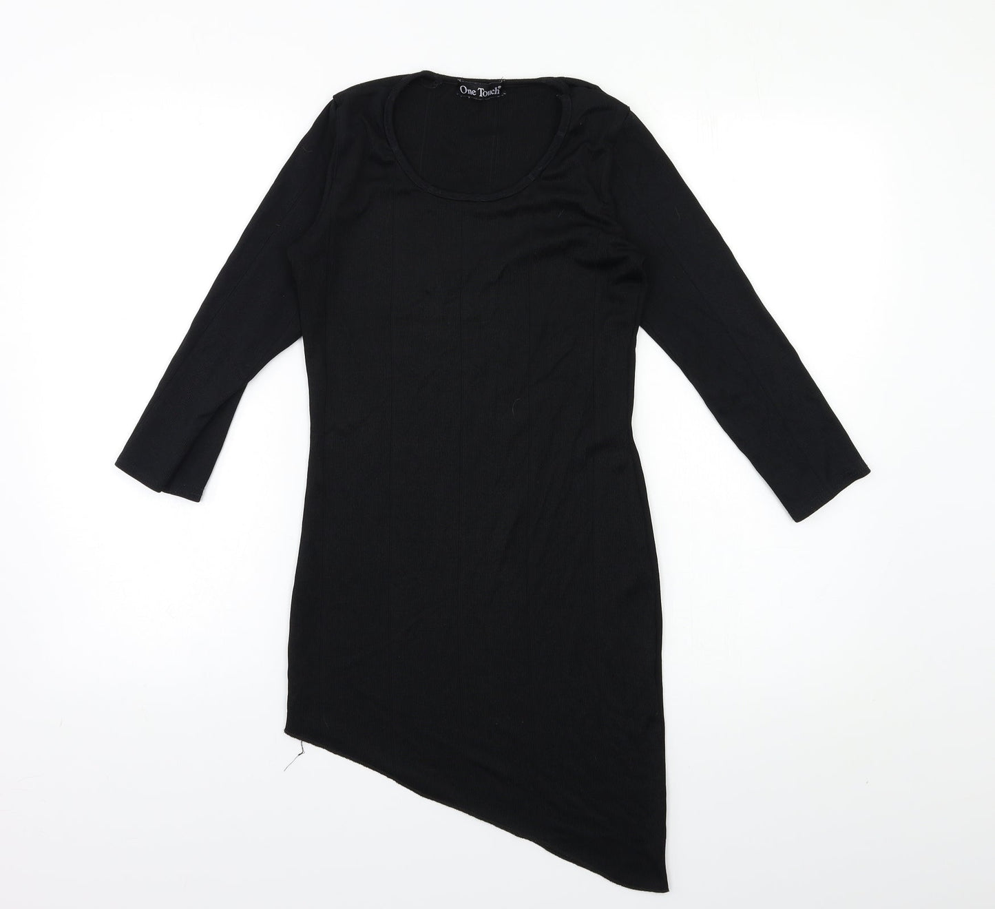 OneTouch Womens Black  Knit Pullover Jumper Size 8