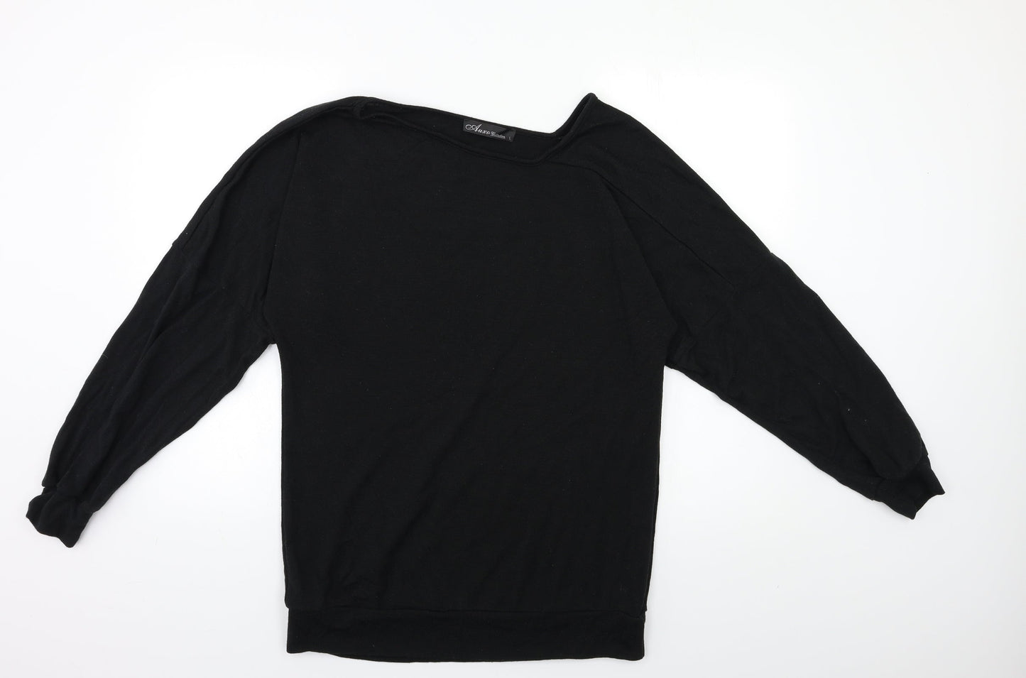 AURA Womens Black  Knit Pullover Jumper Size L