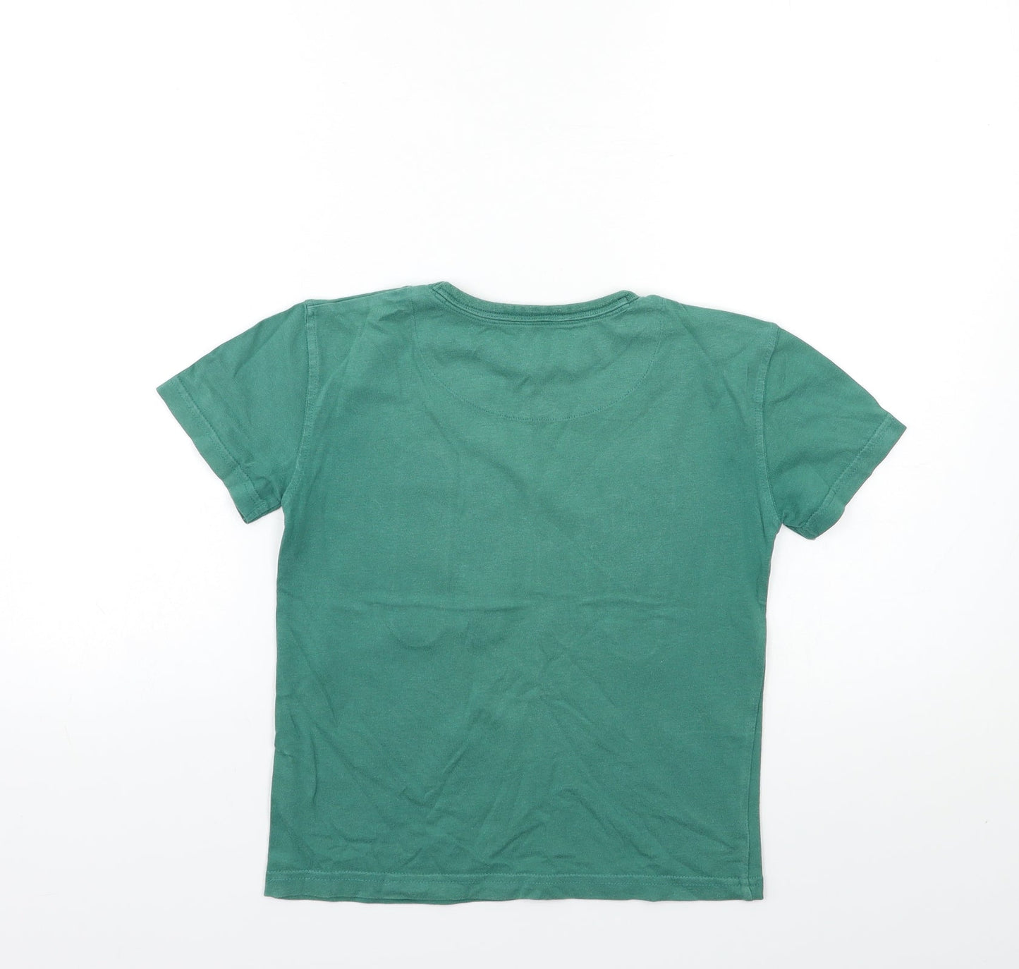 John Lewis Boys Green  Rayon Basic T-Shirt Size 7 Years