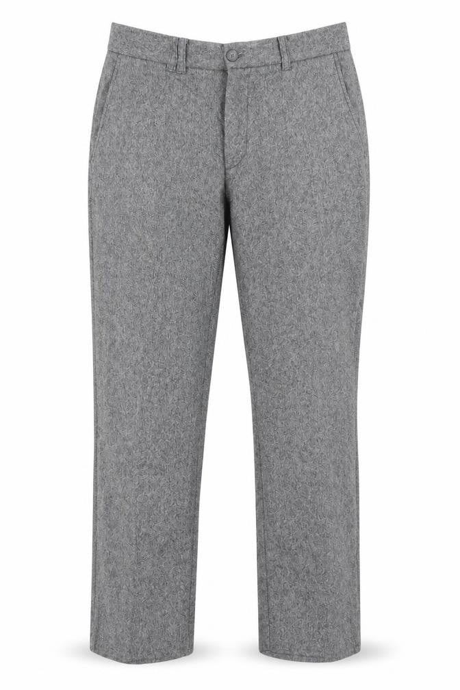 Front view of Linea women’s grey trousers, size UK 32, in, 27-inch leg
