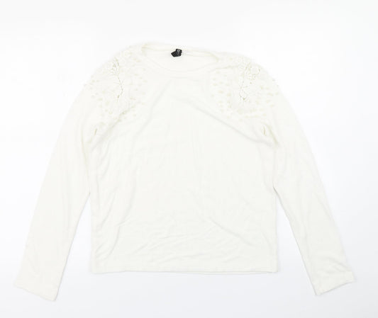 Divided Womens White   Basic T-Shirt Size S