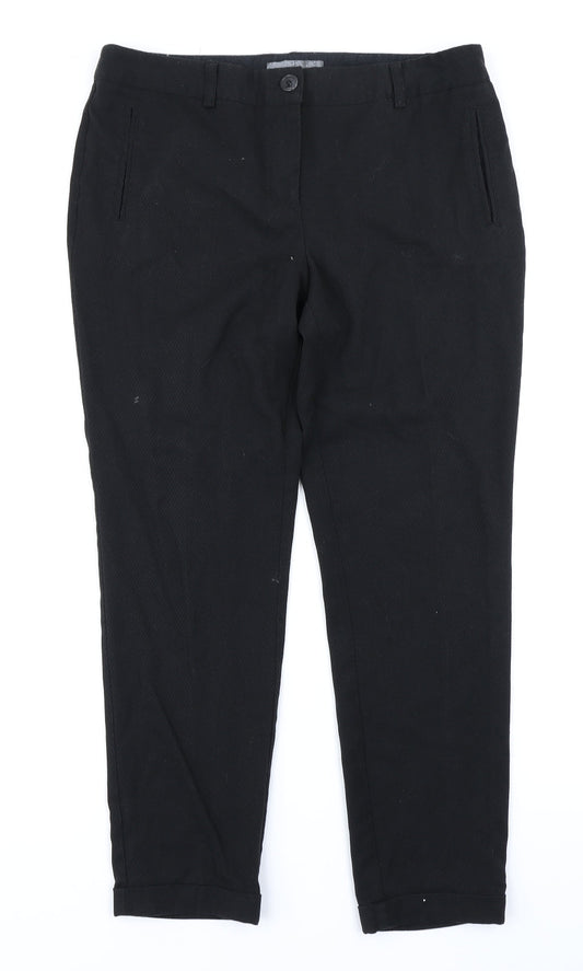 NEXT Womens Black   Trousers  Size 12 L24 in