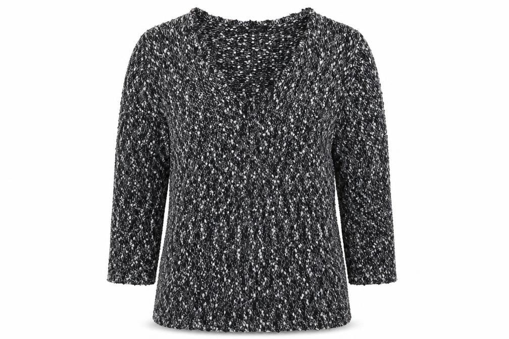 Front view of Kaliko women’s black jumper, size UK 16
