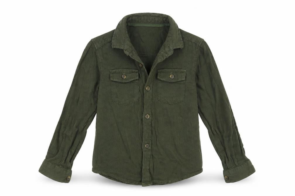 M&S Boys Brown   Basic Button-Up Size 5-6 Years