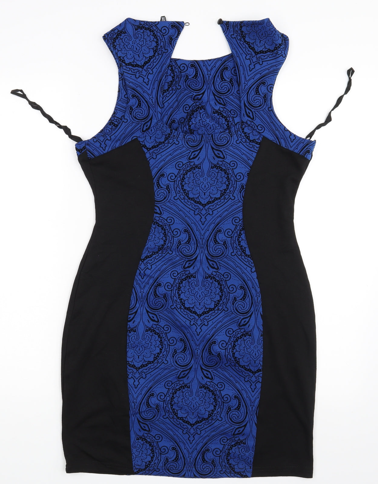 Preworn Womens Blue Paisley  Pencil Dress  Size L
