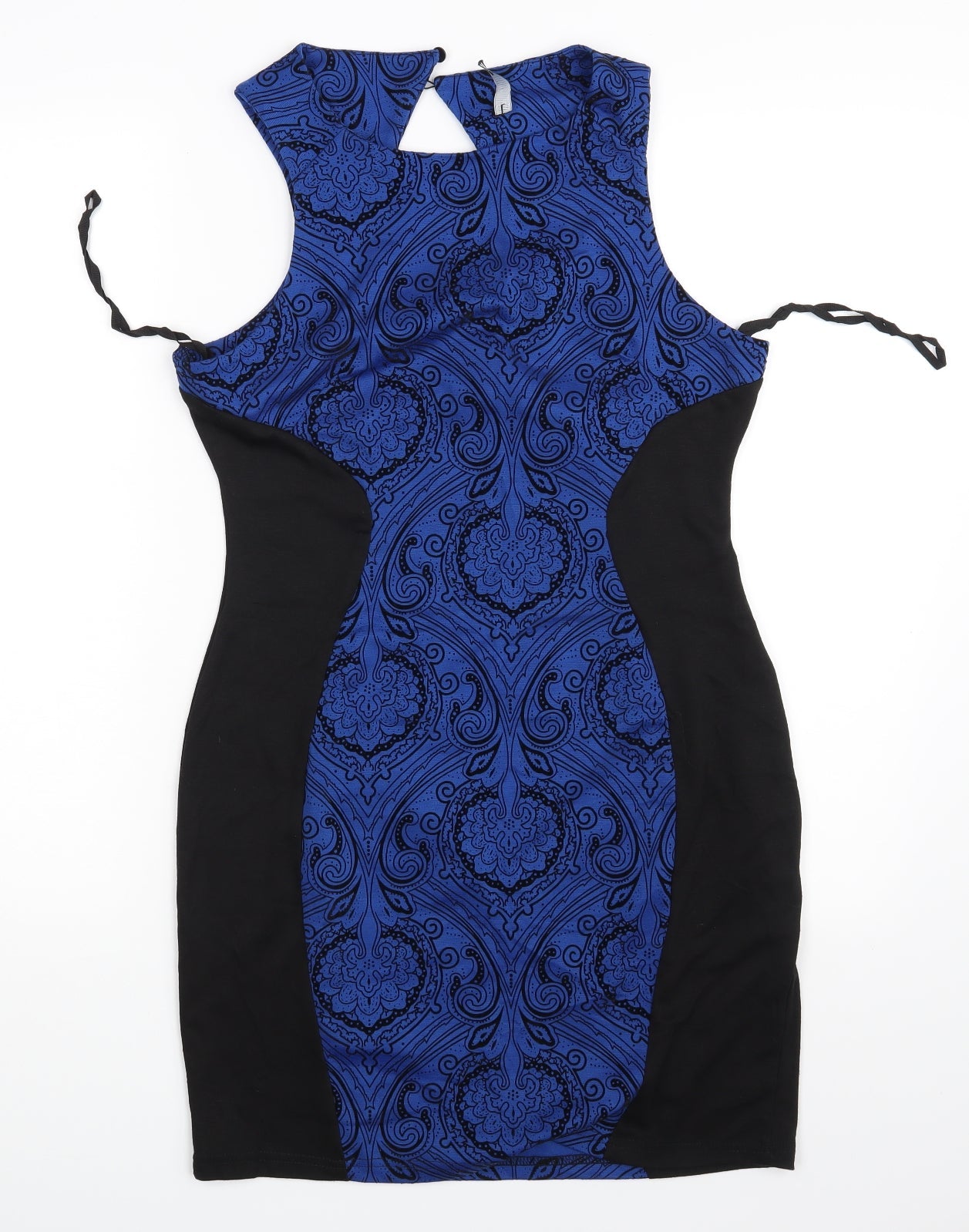 Preworn Womens Blue Paisley  Pencil Dress  Size L