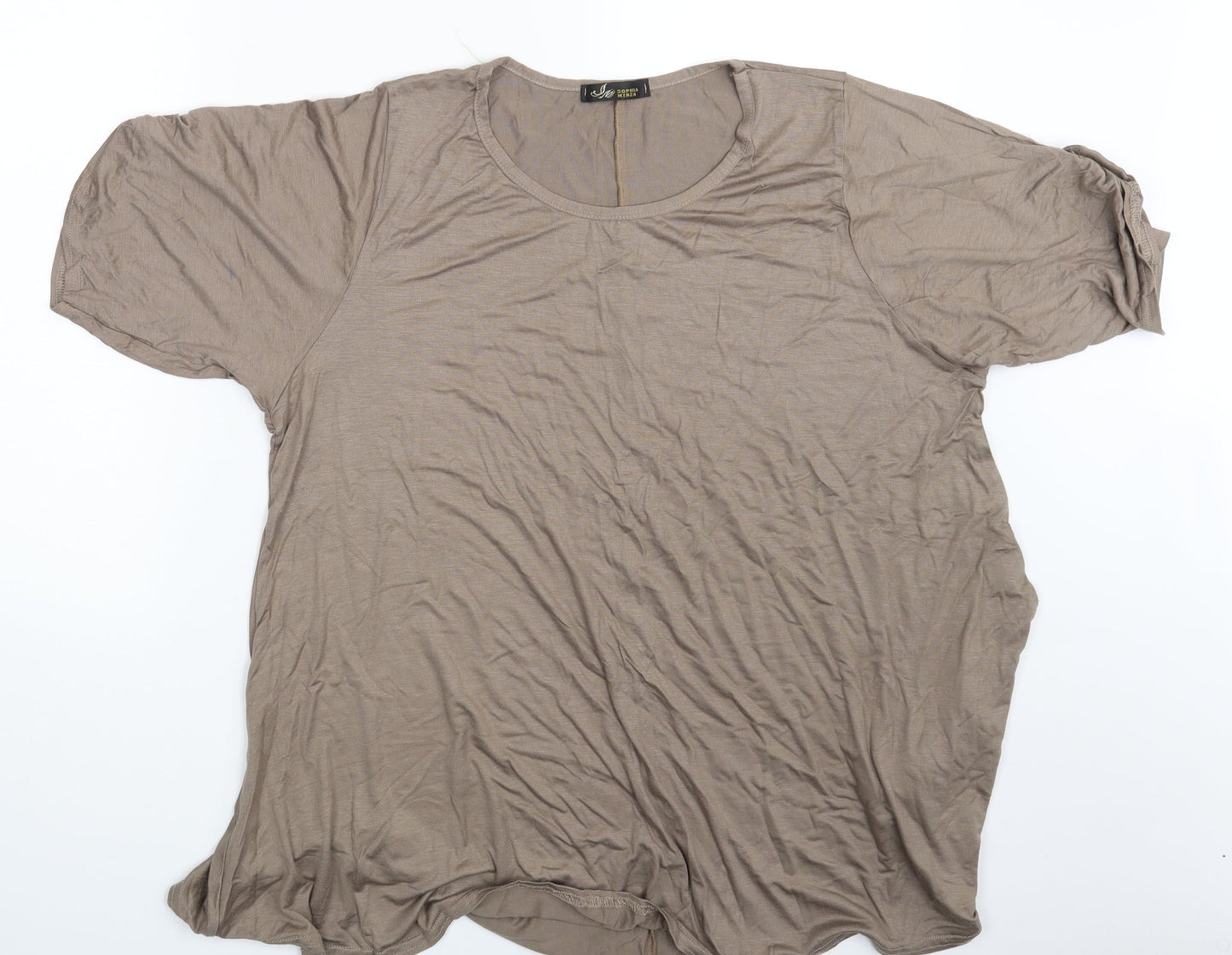 Sophia Mirza Womens Beige   Basic T-Shirt One Size