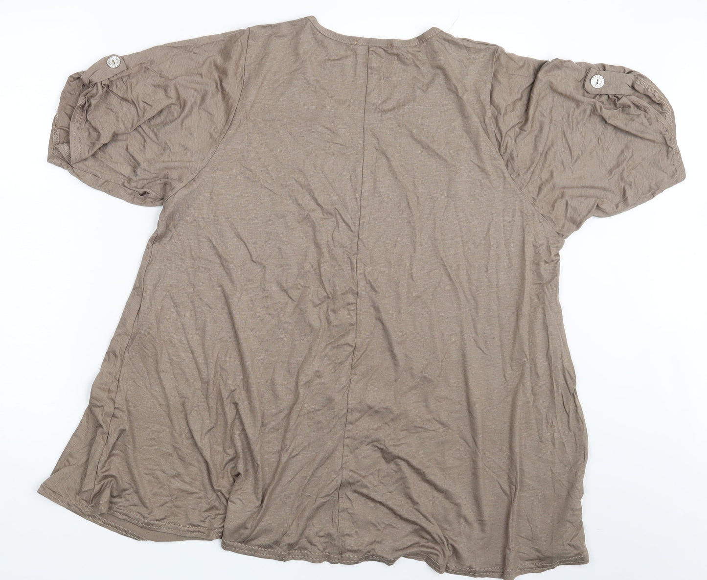 Sophia Mirza Womens Beige   Basic T-Shirt One Size