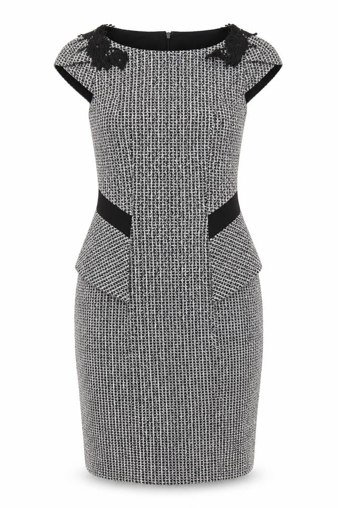 Per Una Womens Multicoloured Houndstooth  A-Line  Size 8