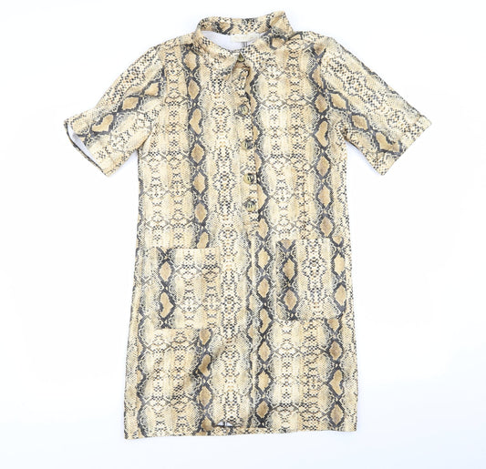 souchi Womens Multicoloured Animal Print  A-Line  Size S