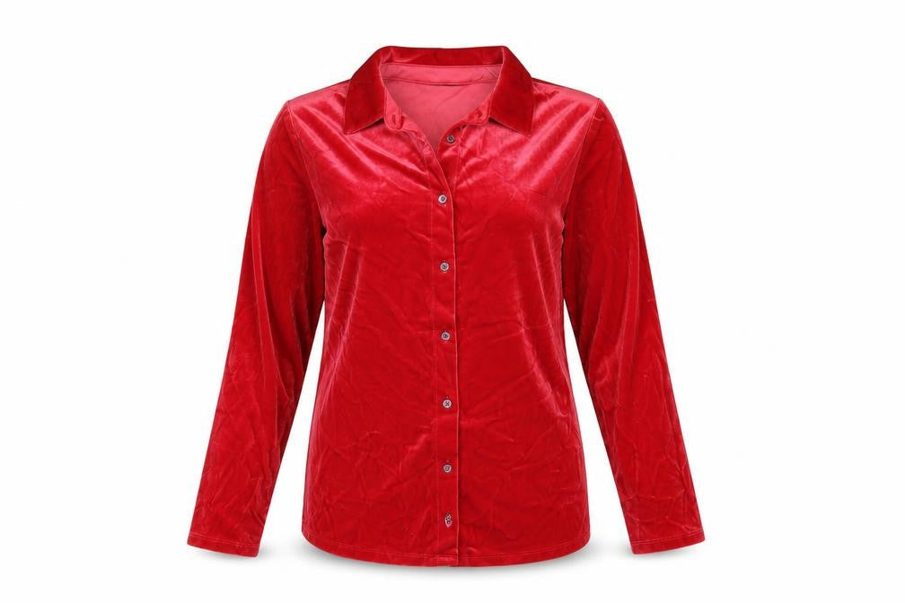 lands end Womens Red Solid  Top Pyjama Top Size S