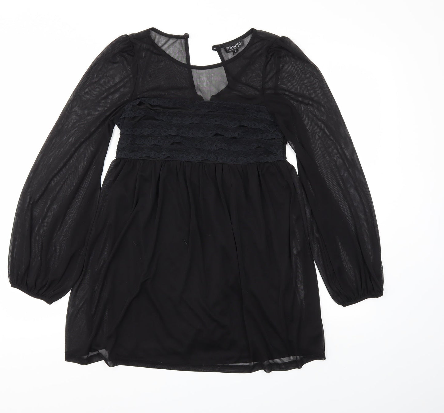 Topshop Womens Black   Basic T-Shirt Size 8