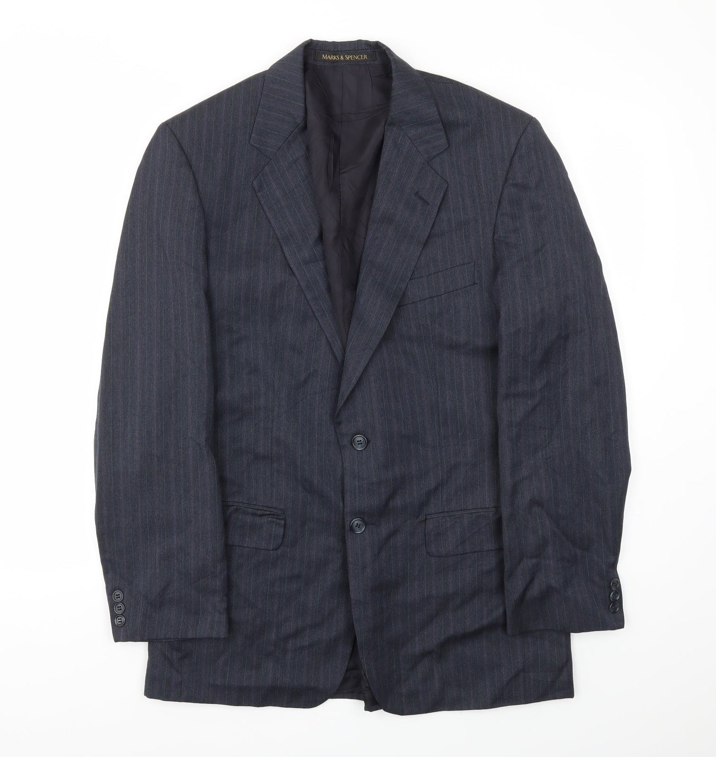 M&S Mens Blue   Jacket Blazer Size 38
