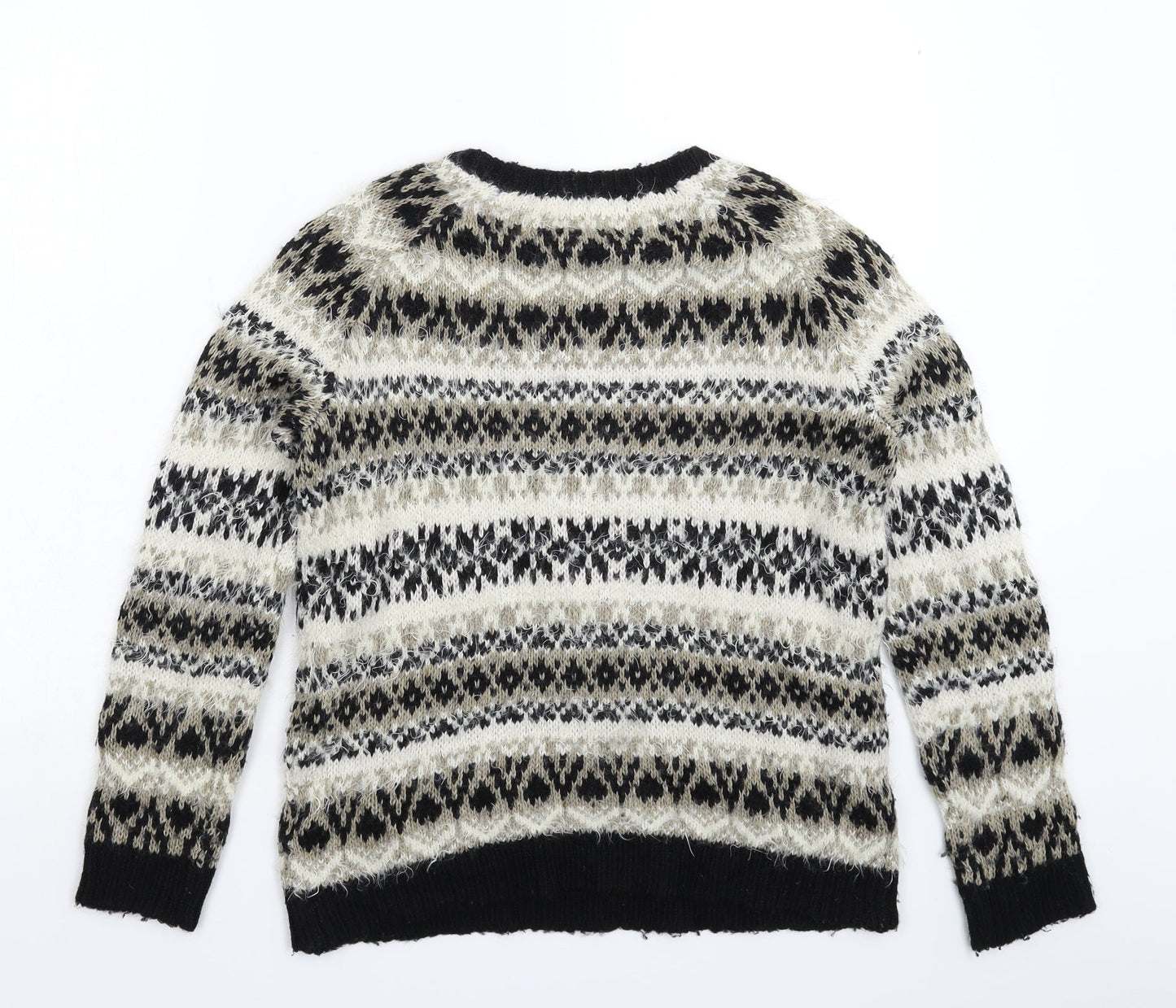 Marks and Spencer Womens Multicoloured Geometric Knit Pullover Jumper Size 10