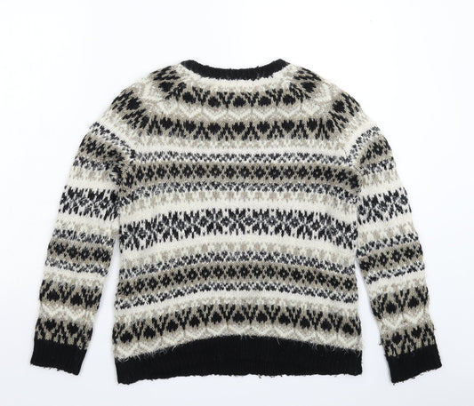 Marks and Spencer Womens Multicoloured Geometric Knit Pullover Jumper Size 10