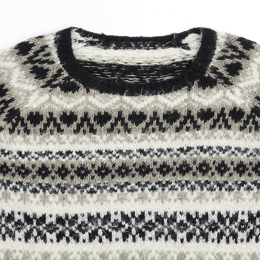 Marks and Spencer Womens Multicoloured Geometric Knit Pullover Jumper Size 10