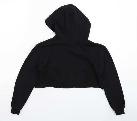 New Look Girls Black   Pullover Hoodie Size 10-11 Years