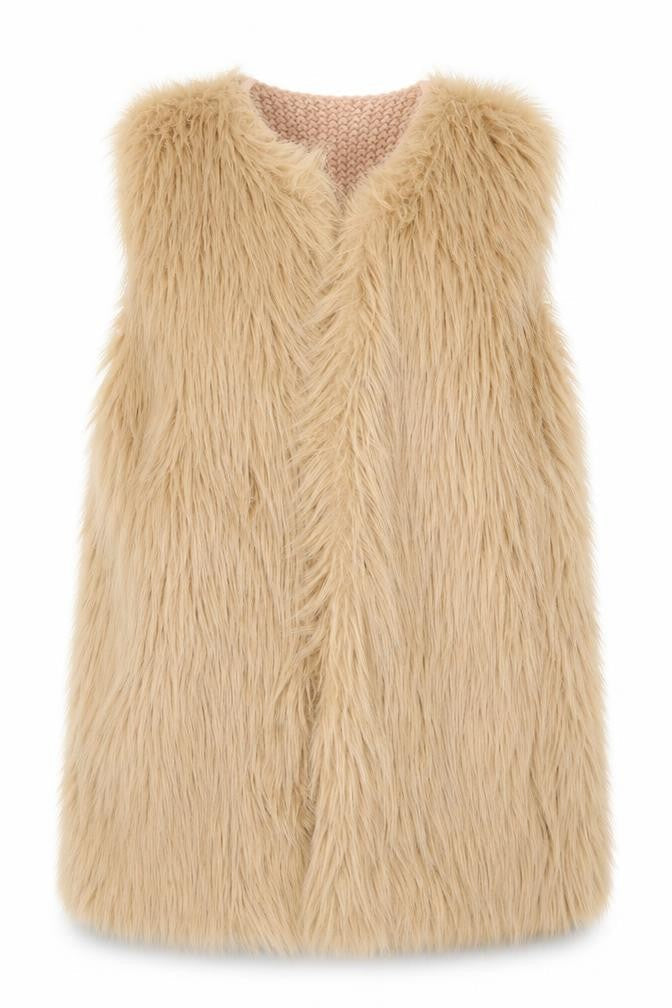 Front view of Atmosphere women’s beige jacket coatigan, size S