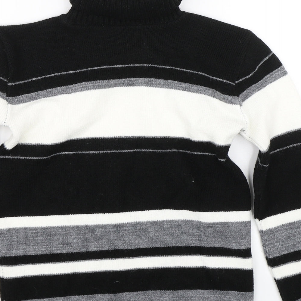 Preworn Womens Grey Striped  Pullover Jumper Size XS