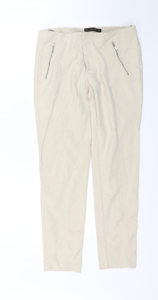 Zara Womens Beige   Carrot Trousers Size 30 in L27 in