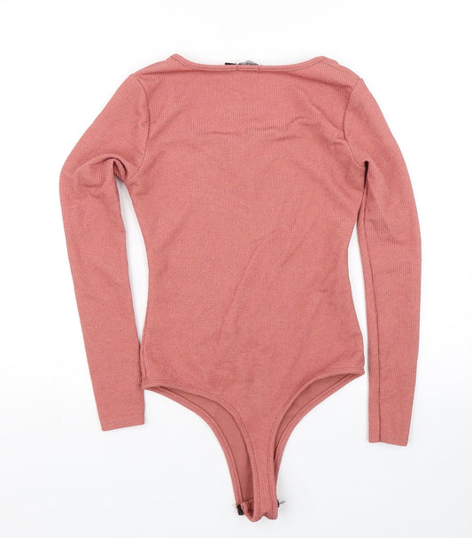 Boohoo Womens Pink   Wrap T-Shirt Size 6
