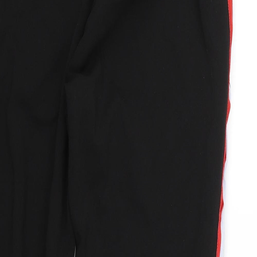 Miss Empire Womens Black Striped  Capri Trousers Size M L24 in