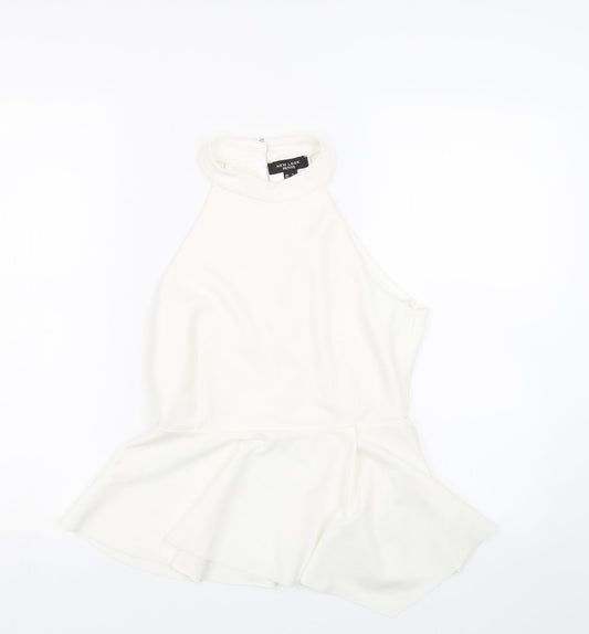 New Look Womens White   Wrap T-Shirt Size 12