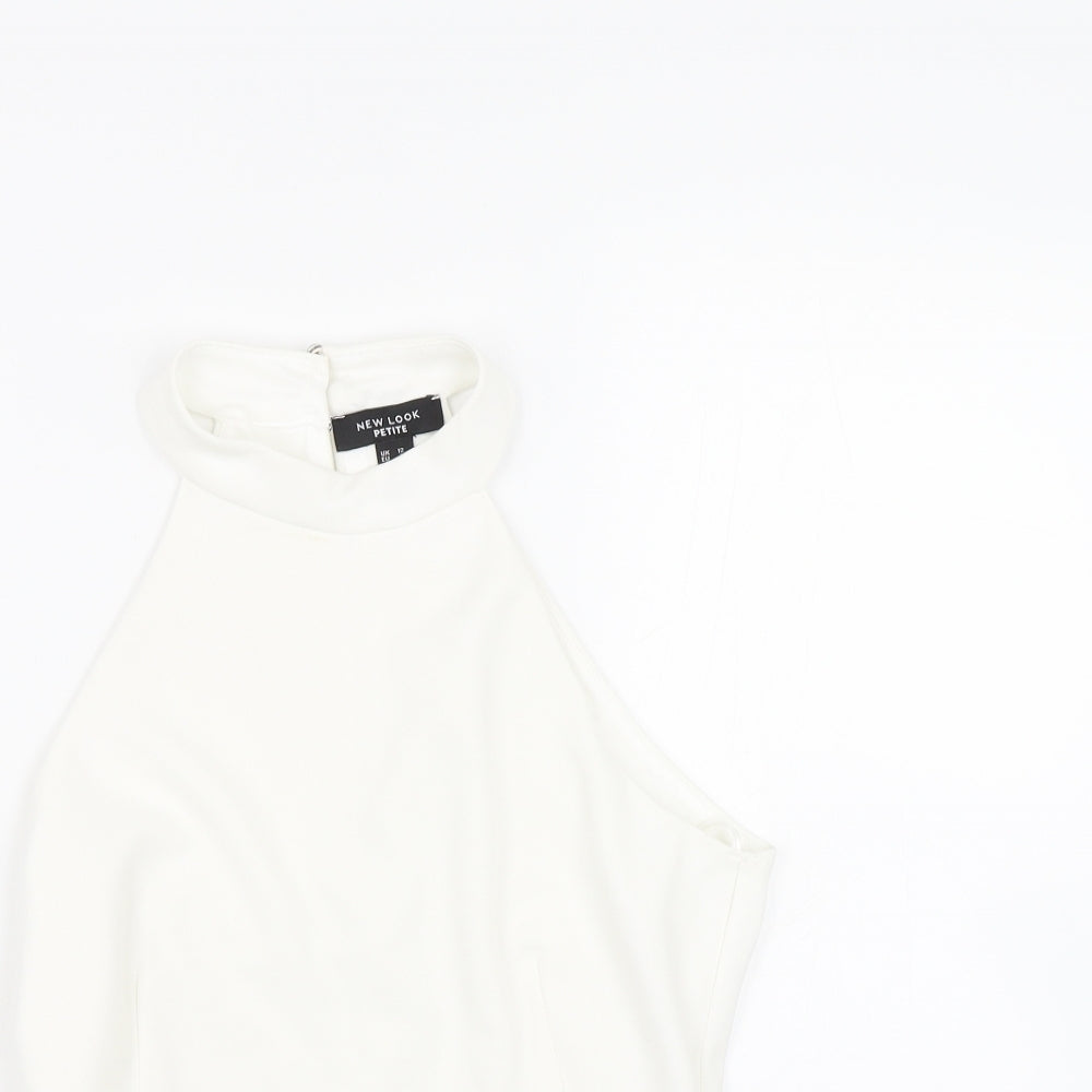 New Look Womens White   Wrap T-Shirt Size 12