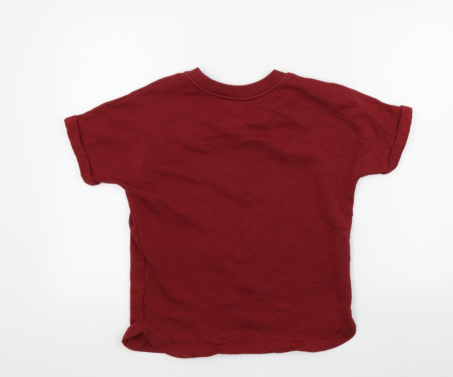 Jack Wills Womens Red Colourblock  Basic T-Shirt Size 8