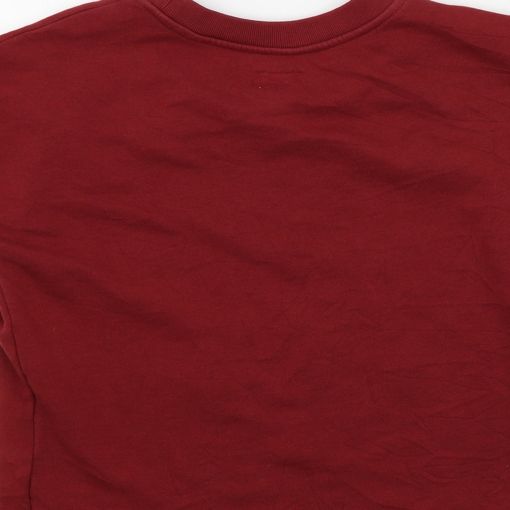 Jack Wills Womens Red Colourblock  Basic T-Shirt Size 8