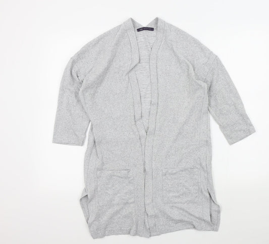 M&S Womens Grey   Cardigan Jumper Size 12
