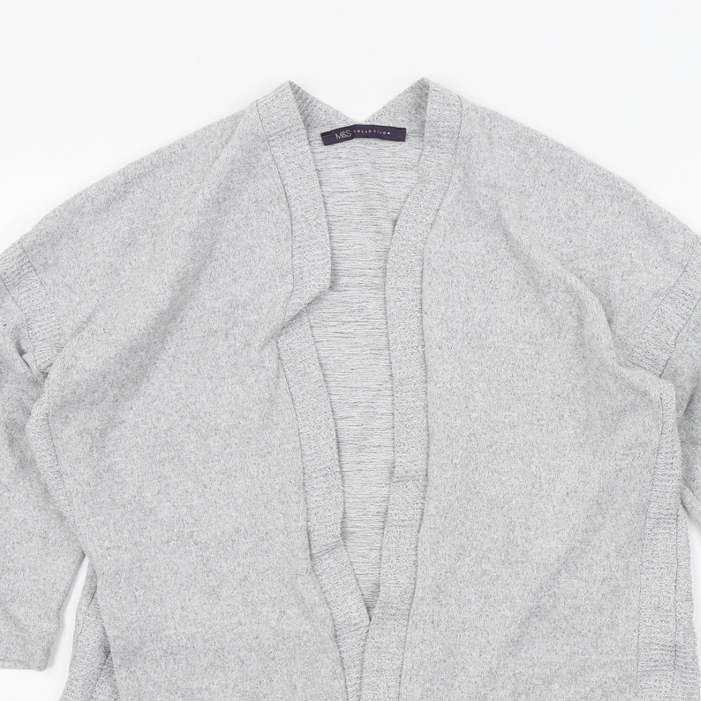 M&S Womens Grey   Cardigan Jumper Size 12