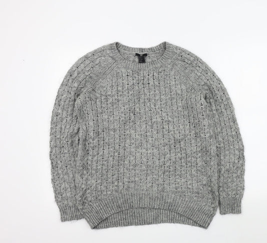 H&M Womens Grey   Pullover Jumper Size S