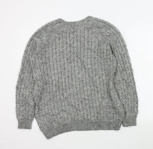 H&M Womens Grey   Pullover Jumper Size S