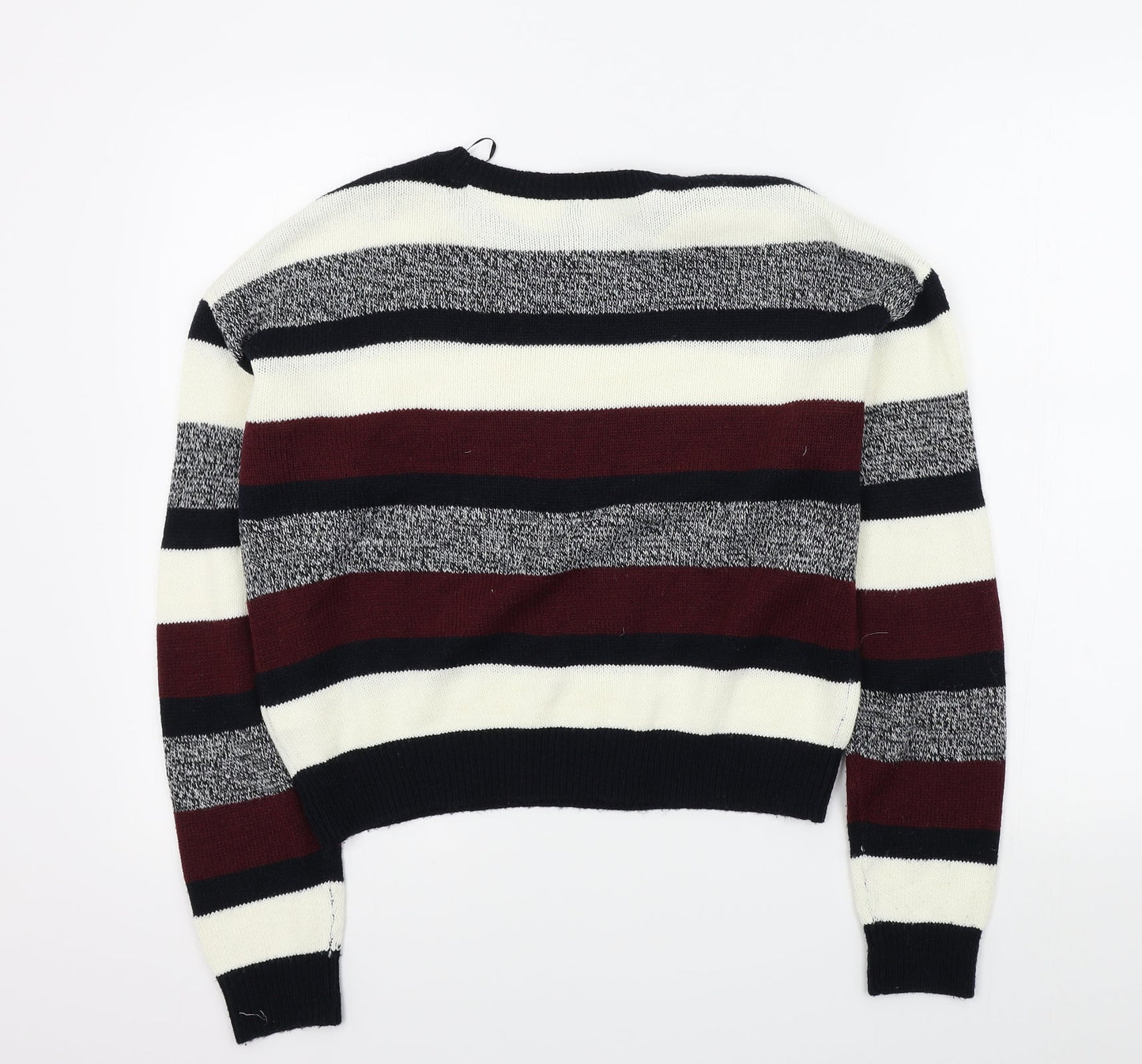 H&M Womens Red Striped  Pullover Jumper Size S