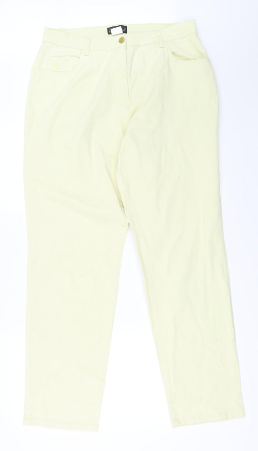 Mammut Womens Yellow   Straight Jeans Size 44 L31 in