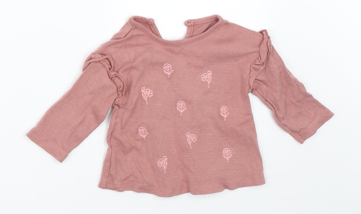 George Girls Pink   Basic T-Shirt Size 3-6 Months