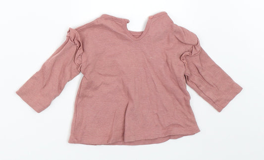 George Girls Pink   Basic T-Shirt Size 3-6 Months