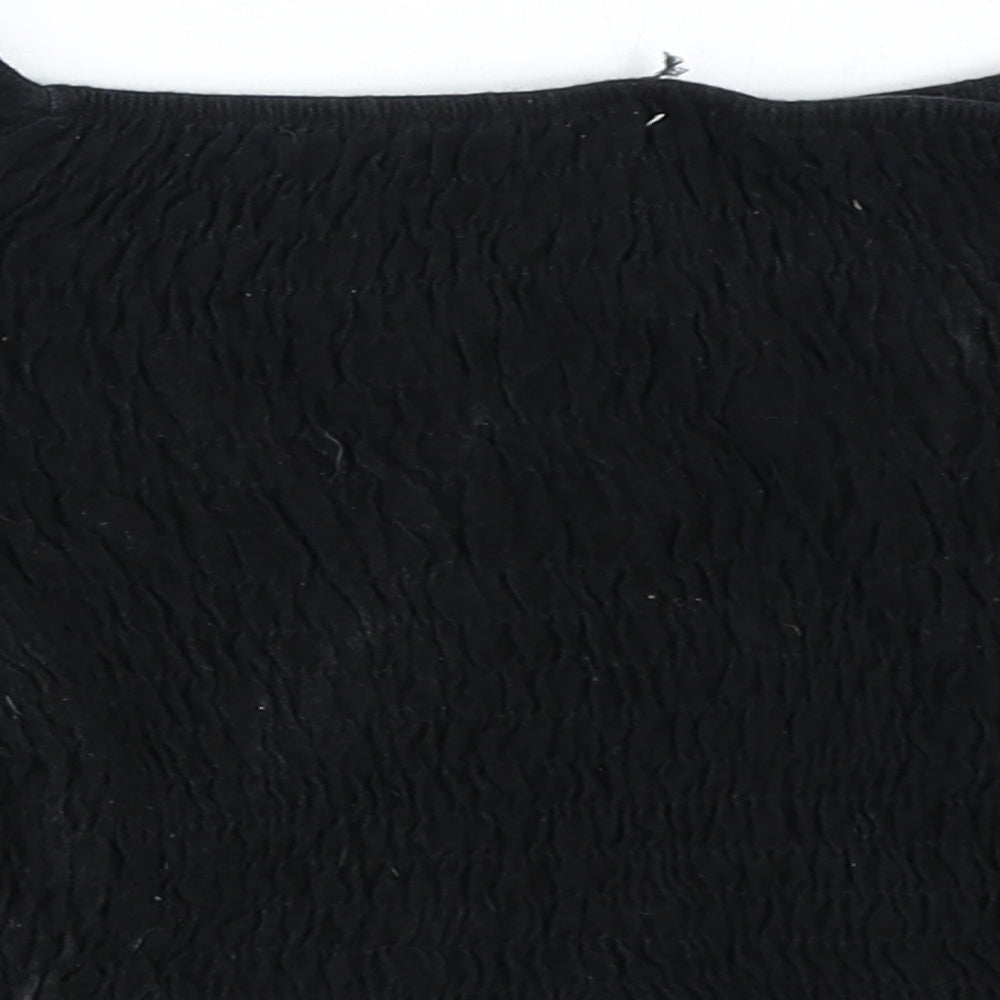 Topshop Womens Black   Cropped Blouse Size 6