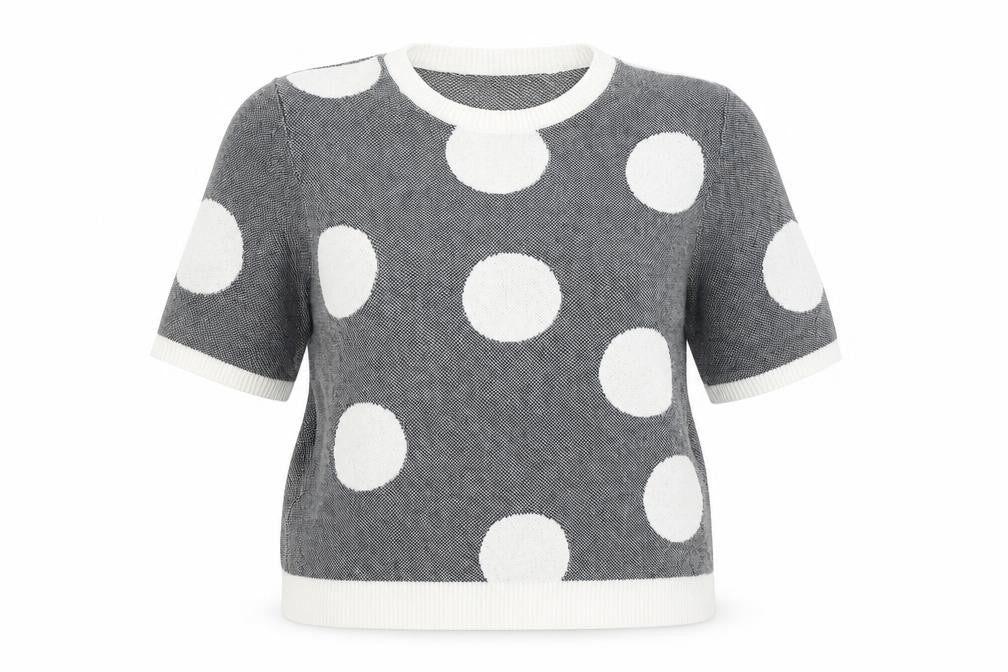 M&S Womens Blue Polka Dot  Pullover Jumper Size 18