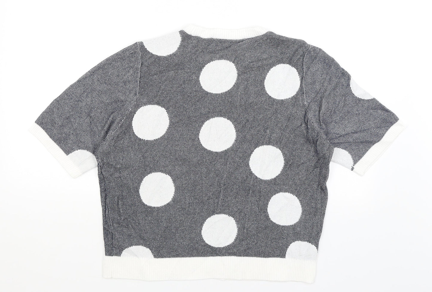 M&S Womens Blue Polka Dot  Pullover Jumper Size 18