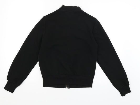 CC Fashion Womens Black   Full Zip Jumper Size S