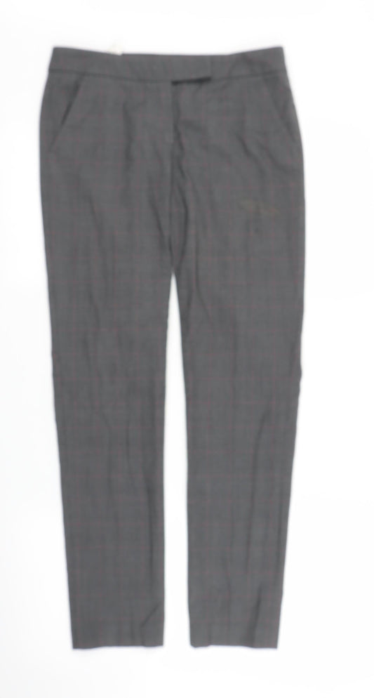 Stile Benetton Womens Grey Plaid  Trousers  Size 12 L27 in