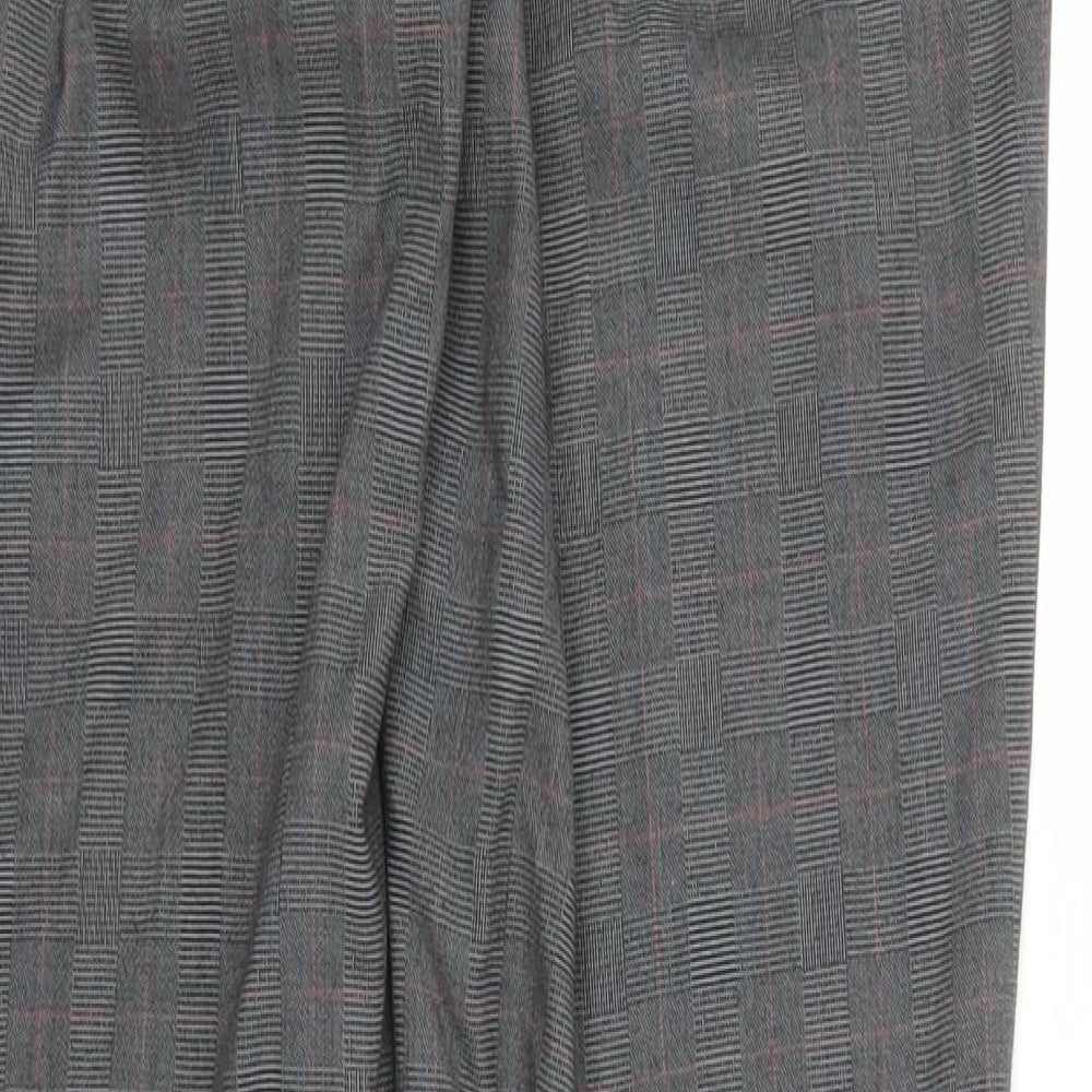 Stile Benetton Womens Grey Plaid  Trousers  Size 12 L27 in
