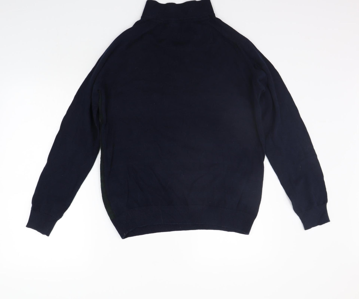 THREADABLE Mens Blue Fair Isle  Pullover Jumper Size L