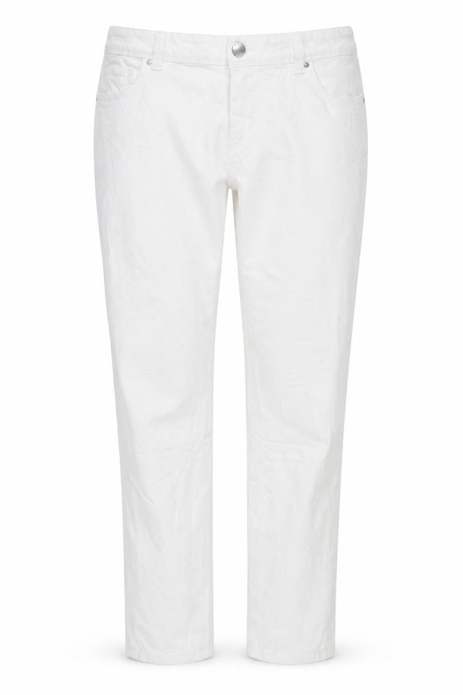 Denim & Co. Womens White   Straight Jeans Size 14 L28 in - washable mark