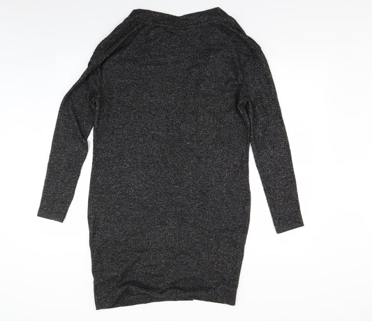 Blind date Womens Grey   Cardigan Jumper Size S  - Pose print