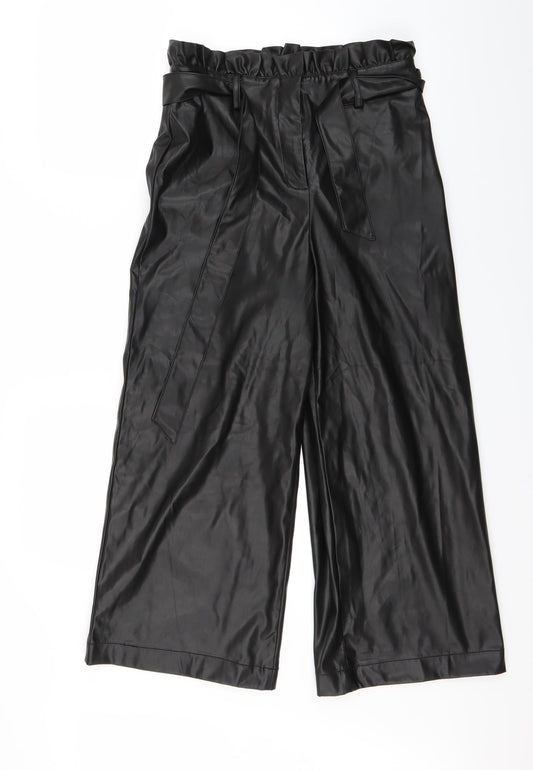 Very Womens Black   Cropped Trousers Size 10 L22 in