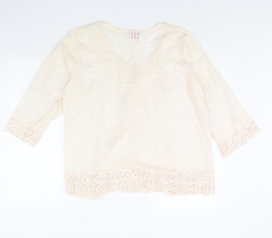Together Womens Pink   Basic Button-Up Size 16