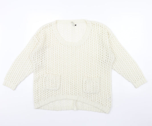 River Island Womens Ivory   Pullover Jumper Size 12